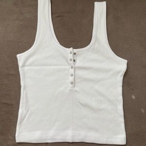 Abercrombie & Fitch soft A&F rib henley tank NWOT